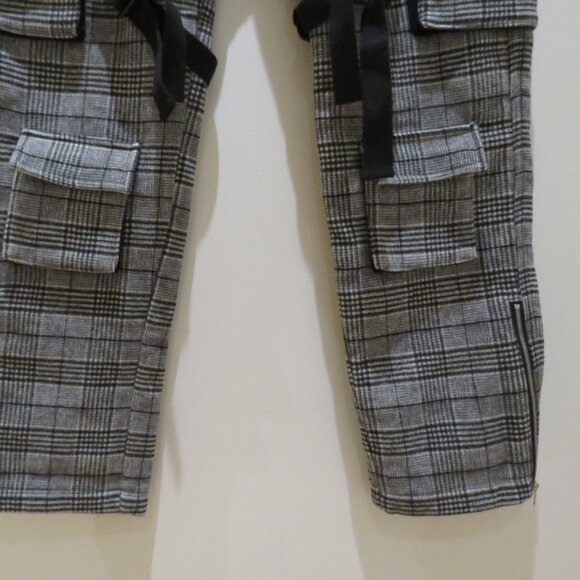 KRUGER Made in Japan Wool Blend Plaid Cargo Buckle Pants Street Avant Garde Sz M - Picture 3 of 16